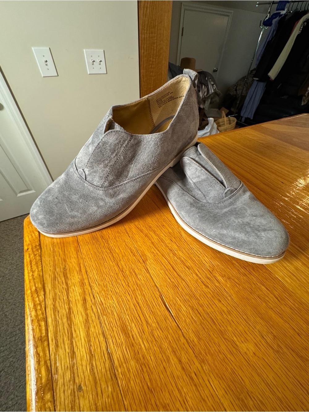 G.H. Bass & Co. Dylan Grey Suede Slip-On Loafer Flats Size 8M